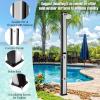 imageGoplus 93 Gallon Solar Heated Outdoor Shower 72 FT Freestanding Garden Shower with Dual Swivel Shower Heads ampamp 2 Foot Showers Adjustable Temperaturefor Poolside Backyard BeachSilver