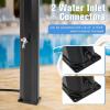 imageGoplus 93 Gallon Solar Heated Outdoor Shower 72 FT Freestanding Garden Shower with Dual Swivel Shower Heads ampamp 2 Foot Showers Adjustable Temperaturefor Poolside Backyard BeachBlack wDual Heads