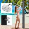 imageGoplus 93 Gallon Solar Heated Outdoor Shower 72 FT Freestanding Garden Shower with Dual Swivel Shower Heads ampamp 2 Foot Showers Adjustable Temperaturefor Poolside Backyard BeachBlack