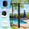 imageGoplus 93 Gallon Solar Heated Outdoor Shower 72 FT Freestanding Garden Shower with Dual Swivel Shower Heads ampamp 2 Foot Showers Adjustable Temperaturefor Poolside Backyard BeachBlack