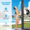 imageGoplus 93 Gallon Solar Heated Outdoor Shower 72 FT Freestanding Garden Shower with Dual Swivel Shower Heads ampamp 2 Foot Showers Adjustable Temperaturefor Poolside Backyard BeachBlack