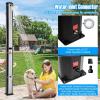 imageGoplus 93 Gallon Solar Heated Outdoor Shower 72 FT Freestanding Garden Shower with Dual Swivel Shower Heads ampamp 2 Foot Showers Adjustable Temperaturefor Poolside Backyard BeachSilver