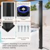 imageGoplus 93 Gallon Solar Heated Outdoor Shower 72 FT Freestanding Garden Shower with Dual Swivel Shower Heads ampamp 2 Foot Showers Adjustable Temperaturefor Poolside Backyard BeachBlack wDual Heads