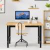 imageGoplus Adjustable Workbench 48quot 2000Lbs Bamboo Top Work Bench for Garage HeavyDuty Steel Work Table Hardwood Workstation Easy Assembly