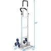 imageGoplus Aluminum Hand Truck Stair Climber Hand Trucks 551Lbs Capacity Convertible Hand Truck and Dolly Heavy Duty Stair Climbing Cart w 6 Wheels