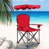 imageGoplus Camping Chair with Canopy Shade Folding Lawn Chair with Umbrella Cup Holder ampamp Carry Bag Portable Sunshade Chair for Adults for Beach Outdoor Travel Hiking Fishing BlueRed