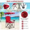 imageGoplus Camping Chair with Canopy Shade Folding Lawn Chair with Umbrella Cup Holder ampamp Carry Bag Portable Sunshade Chair for Adults for Beach Outdoor Travel Hiking Fishing BlueRed