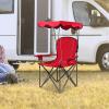 imageGoplus Camping Chair with Canopy Shade Folding Lawn Chair with Umbrella Cup Holder ampamp Carry Bag Portable Sunshade Chair for Adults for Beach Outdoor Travel Hiking Fishing BlueRed