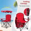 imageGoplus Camping Chair with Canopy Shade Folding Lawn Chair with Umbrella Cup Holder ampamp Carry Bag Portable Sunshade Chair for Adults for Beach Outdoor Travel Hiking Fishing BlueRed