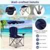imageGoplus Camping Chair with Canopy Shade Folding Lawn Chair with Umbrella Cup Holder ampamp Carry Bag Portable Sunshade Chair for Adults for Beach Outdoor Travel Hiking Fishing BlueBlue