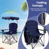 imageGoplus Camping Chair with Canopy Shade Folding Lawn Chair with Umbrella Cup Holder ampamp Carry Bag Portable Sunshade Chair for Adults for Beach Outdoor Travel Hiking Fishing BlueBlue