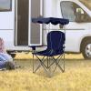 imageGoplus Camping Chair with Canopy Shade Folding Lawn Chair with Umbrella Cup Holder ampamp Carry Bag Portable Sunshade Chair for Adults for Beach Outdoor Travel Hiking Fishing BlueBlue