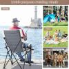 imageGoplus Camping Chairs Portable Lumbar Back Beach Chair Heightened Design for Adults wCup Holder ampamp Carrying Bag Folding Chair for Outside Fishing Hiking Picnic Lawn 330 LBS Weight Capacity2