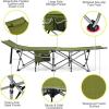 imageGoplus Camping Cot Folding Camping Bed for Adults wCarrying Bag 500 LBS Max Load Side Pocket Detachable Pillow Lightweight Portable Sleeping Cot for Home Office Hiking PicnicGreen