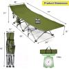 imageGoplus Camping Cot Folding Camping Bed for Adults wCarrying Bag 500 LBS Max Load Side Pocket Detachable Pillow Lightweight Portable Sleeping Cot for Home Office Hiking PicnicGreen