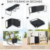 imageGoplus Chaise Lounge Chair Outdoor Folding 5Postion Beach Lounge Chair with Detachable Pillow Side Pocket Sunbathing Lounge Chair Adjustable Tanning Chair for Patio Lawn Pool YardBlack