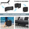 imageGoplus Chaise Lounge Chair Outdoor Folding 5Postion Beach Lounge Chair with Detachable Pillow Side Pocket Sunbathing Lounge Chair Adjustable Tanning Chair for Patio Lawn Pool YardBlack