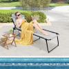 imageGoplus Chaise Lounge Chair Outdoor Folding 5Postion Beach Lounge Chair with Detachable Pillow Side Pocket Sunbathing Lounge Chair Adjustable Tanning Chair for Patio Lawn Pool YardGrey