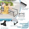 imageGoplus Chaise Lounge Chair Outdoor Folding 5Postion Beach Lounge Chair with Detachable Pillow Side Pocket Sunbathing Lounge Chair Adjustable Tanning Chair for Patio Lawn Pool YardGrey