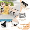 imageGoplus Chaise Lounge Chair Outdoor Folding 5Postion Beach Lounge Chair with Detachable Pillow Side Pocket Sunbathing Lounge Chair Adjustable Tanning Chair for Patio Lawn Pool YardBeige