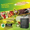 imageGoplus Compost Bin 80 Gallon 300 L Large Outdoor Composting Box wTop Flip Latchon Lid Bottom Exit Door BPA Free Material Grass Food Trash Composter Barrel for Garden Yard Easy AssemblyBlack