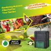 imageGoplus Compost Bin 80 Gallon 300 L Large Outdoor Composting Box wTop Flip Latchon Lid Bottom Exit Door BPA Free Material Grass Food Trash Composter Barrel for Garden Yard Easy AssemblyBlack  Green