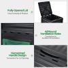 imageGoplus Compost Bin 80 Gallon 300 L Large Outdoor Composting Box wTop Flip Latchon Lid Bottom Exit Door BPA Free Material Grass Food Trash Composter Barrel for Garden Yard Easy AssemblyBlack  Green