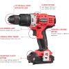 imageGoplus Cordless Drill 18V 12 Compact DrillDriver Kit 2Speed Electric Drill 1611 Clutch 390 Inlb Torque 22000mAh Lithium Ion Batteries Fast Charger Builtin LED