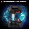 imageGoplus Cordless Drill 18V 12 Compact DrillDriver Kit 2Speed Electric Drill 1611 Clutch 390 Inlb Torque 22000mAh Lithium Ion Batteries Fast Charger Builtin LED