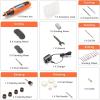 imageGoplus Cordless Rotary Tool Kit with 40 Accessories 8V Liion 5Speed Front LED Lights MultiPurpose Rotary Tool Set Perfect for Cutting Wood Carving Engraving Polishing and Detail Sanding