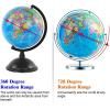 imageGoplus Desktop World Globe with LED Lights 720 Rotation Easy to Read Labels over 4000 Locations for Classroom Office