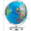 imageGoplus Desktop World Globe with LED Lights 720 Rotation Easy to Read Labels over 4000 Locations for Classroom Office