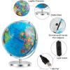 imageGoplus Desktop World Globe with LED Lights 720 Rotation Easy to Read Labels over 4000 Locations for Classroom Office