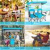 imageGoplus Double Beach Chair with Canopy Shade Folding Lawn Camping Chairs with Sunshade ampamp Mini Table Beverage Holder ampamp Carrying Bag for Outdoor Travel Hiking Fishing PoolsideBlue