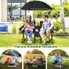 imageGoplus Double Camping Chair with Umbrella Folding Loveseat Chairs wCanopy Shade Carrying Bag Table Cup Holder Portable Beach Chairs Outdoor Picnic Patio BlackBlack