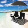 imageGoplus Double Camping Chair with Umbrella Folding Loveseat Chairs wCanopy Shade Carrying Bag Table Cup Holder Portable Beach Chairs Outdoor Picnic Patio BlackBlack