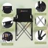 imageGoplus Folding Camping Chair Outdoor Portable Beach Chair Heightened Design wDetachable Armrests Storage Pouches ampamp Carrying Bag for Fishing Picnic Lawn Black 250LBS Weight Capacity
