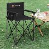imageGoplus Folding Camping Chair Outdoor Portable Beach Chair Heightened Design wDetachable Armrests Storage Pouches ampamp Carrying Bag for Fishing Picnic Lawn Black 250LBS Weight Capacity