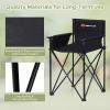 imageGoplus Folding Camping Chair Outdoor Portable Beach Chair Heightened Design wDetachable Armrests Storage Pouches ampamp Carrying Bag for Fishing Picnic Lawn Black 250LBS Weight Capacity