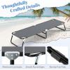imageGoplus Folding Camping Cot Heavy Duty Collapsible Foldable Camping Bed for Adults Kids with NonSlip Foot Pad Indoor Outdoor Portable Sleeping Cot for Hiking Camping Fishing BlueGrey
