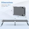 imageGoplus Folding Camping Cot Heavy Duty Collapsible Foldable Camping Bed for Adults Kids with NonSlip Foot Pad Indoor Outdoor Portable Sleeping Cot for Hiking Camping Fishing BlueGrey