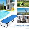 imageGoplus Folding Camping Cot Heavy Duty Collapsible Foldable Camping Bed for Adults Kids with NonSlip Foot Pad Indoor Outdoor Portable Sleeping Cot for Hiking Camping Fishing BlueBlue