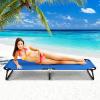 imageGoplus Folding Camping Cot Heavy Duty Collapsible Foldable Camping Bed for Adults Kids with NonSlip Foot Pad Indoor Outdoor Portable Sleeping Cot for Hiking Camping Fishing BlueBlue