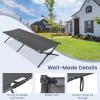 imageGoplus Folding Camping Cot with Carrying Bag Portable Lightweight Outdoor Sleeping Bed for Adults Kids 300LBS Weight Capacity HeavyDuty Camping Bed for TravelingGrey