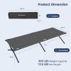imageGoplus Folding Camping Cot with Carrying Bag Portable Lightweight Outdoor Sleeping Bed for Adults Kids 300LBS Weight Capacity HeavyDuty Camping Bed for TravelingGrey