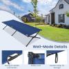 imageGoplus Folding Camping Cot with Carrying Bag Portable Lightweight Outdoor Sleeping Bed for Adults Kids 300LBS Weight Capacity HeavyDuty Camping Bed for TravelingNavy