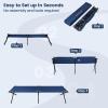imageGoplus Folding Camping Cot with Carrying Bag Portable Lightweight Outdoor Sleeping Bed for Adults Kids 300LBS Weight Capacity HeavyDuty Camping Bed for TravelingNavy