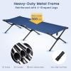 imageGoplus Folding Camping Cot with Carrying Bag Portable Lightweight Outdoor Sleeping Bed for Adults Kids 300LBS Weight Capacity HeavyDuty Camping Bed for TravelingNavy