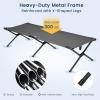 imageGoplus Folding Camping Cot with Carrying Bag Portable Lightweight Outdoor Sleeping Bed for Adults Kids 300LBS Weight Capacity HeavyDuty Camping Bed for TravelingGrey