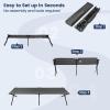 imageGoplus Folding Camping Cot with Carrying Bag Portable Lightweight Outdoor Sleeping Bed for Adults Kids 300LBS Weight Capacity HeavyDuty Camping Bed for TravelingGrey